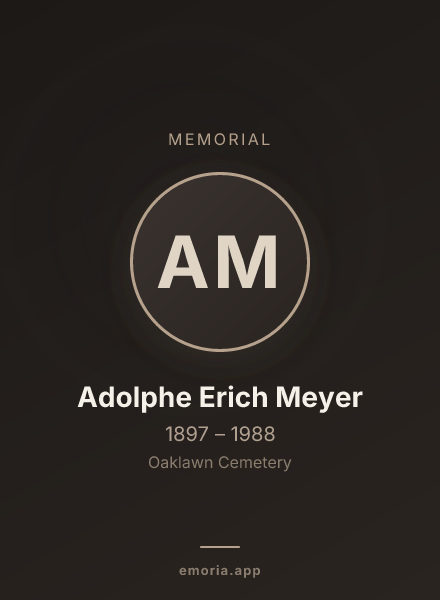 Memorial portrait of Adolphe Erich Meyer