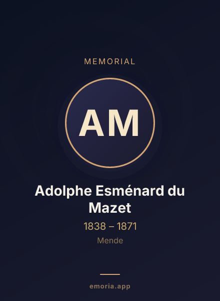 Memorial portrait of Adolphe Esménard du Mazet