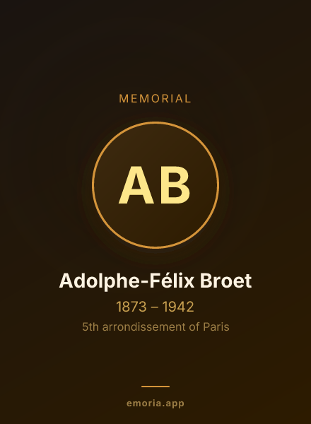 Memorial portrait of Adolphe-Félix Broet