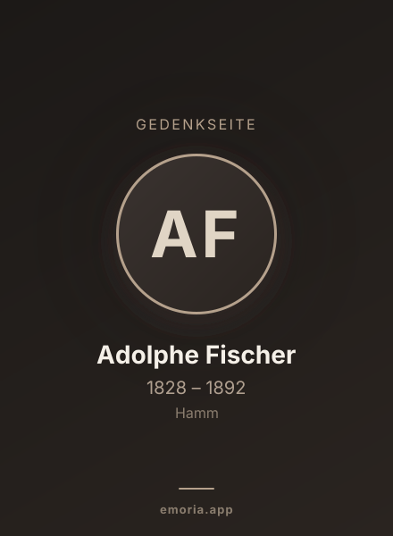 Gedenkportrait von Adolphe Fischer