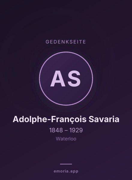 Gedenkportrait von Adolphe-François Savaria