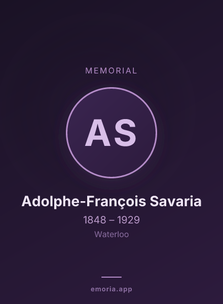 Memorial portrait of Adolphe-François Savaria