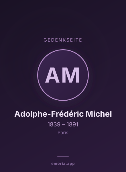 Gedenkportrait von Adolphe-Frédéric Michel