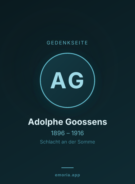 Gedenkportrait von Adolphe Goossens