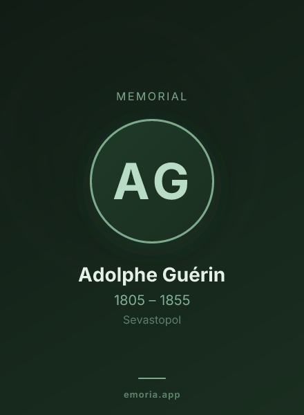 Memorial portrait of Adolphe Guérin