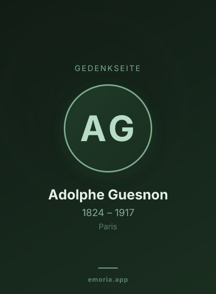 Gedenkportrait von Adolphe Guesnon