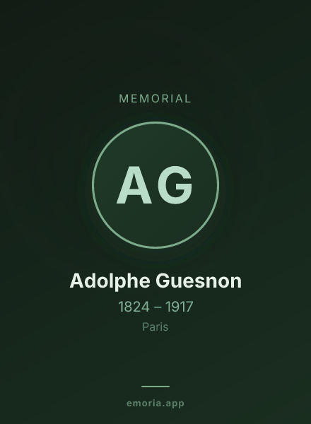 Memorial portrait of Adolphe Guesnon