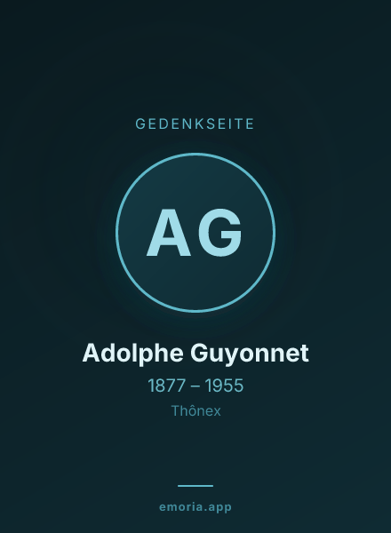 Gedenkportrait von Adolphe Guyonnet
