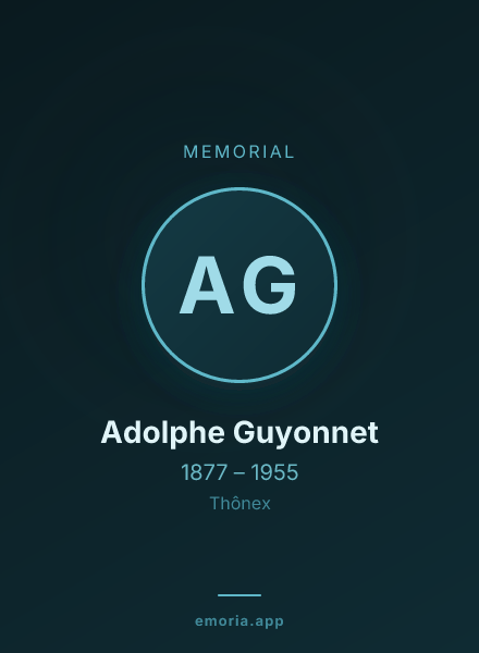 Memorial portrait of Adolphe Guyonnet