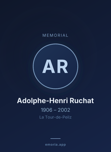 Memorial portrait of Adolphe-Henri Ruchat