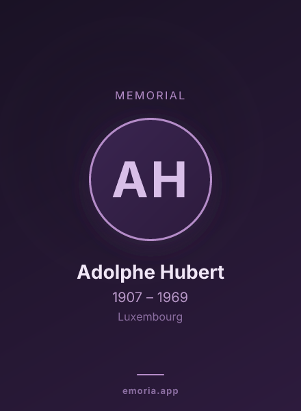 Memorial portrait of Adolphe Hubert