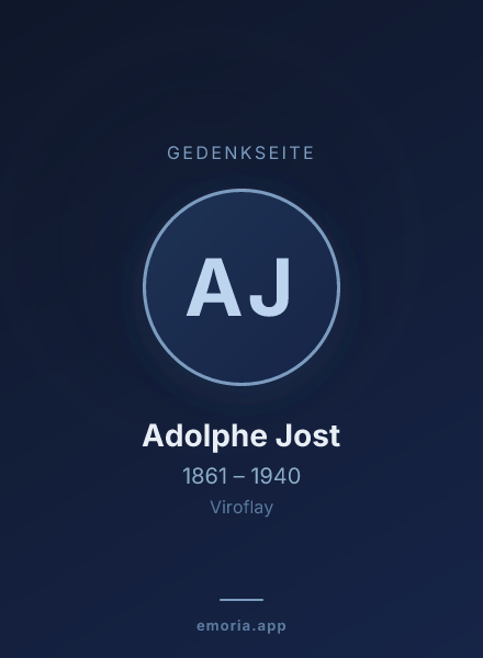 Gedenkportrait von Adolphe Jost