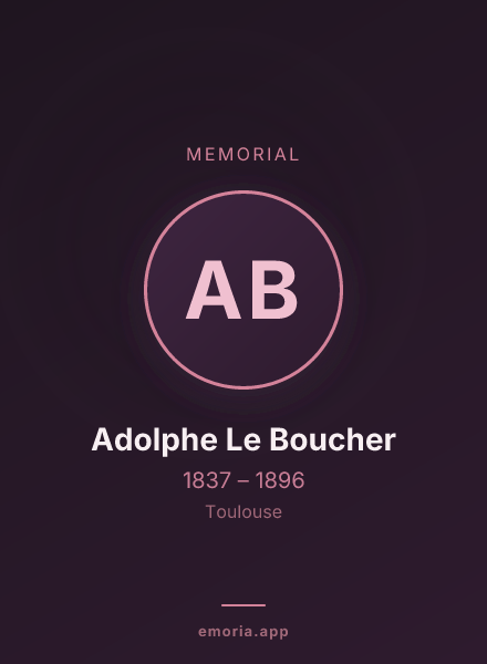 Memorial portrait of Adolphe Le Boucher
