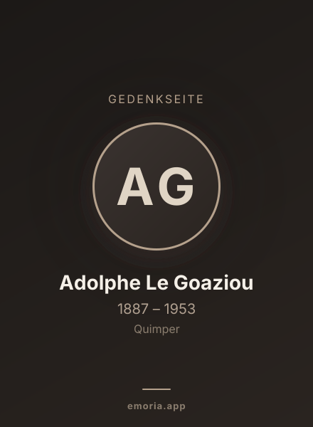 Gedenkportrait von Adolphe Le Goaziou