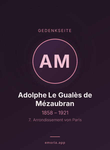 Gedenkportrait von Adolphe Le Gualès de Mézaubran