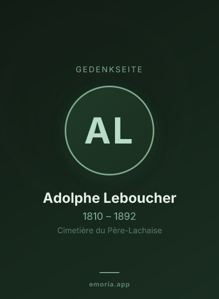Gedenkportrait von Adolphe Leboucher