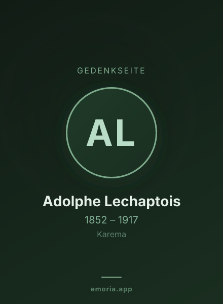 Gedenkportrait von Adolphe Lechaptois