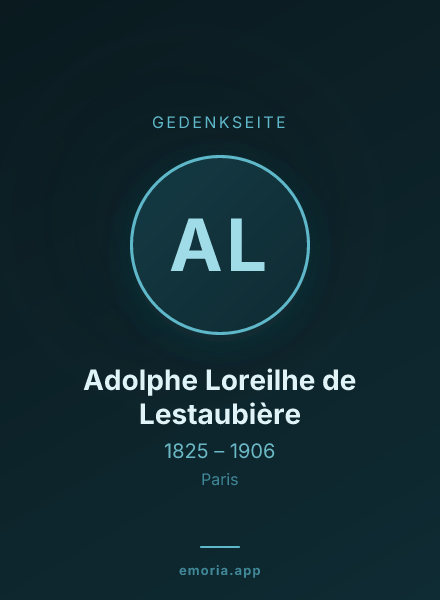 Gedenkportrait von Adolphe Loreilhe de Lestaubière