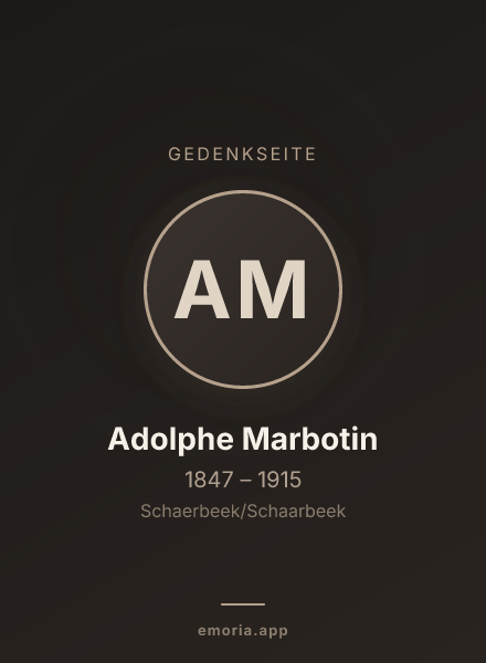 Gedenkportrait von Adolphe Marbotin