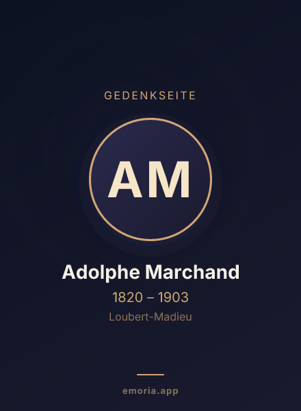 Gedenkportrait von Adolphe Marchand