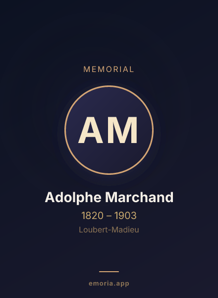 Memorial portrait of Adolphe Marchand