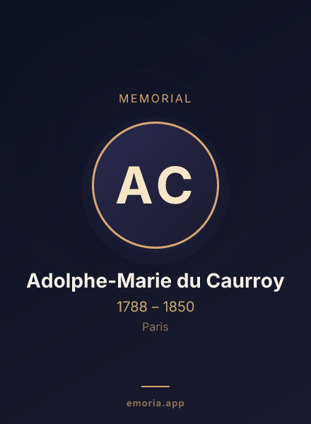 Memorial portrait of Adolphe-Marie du Caurroy
