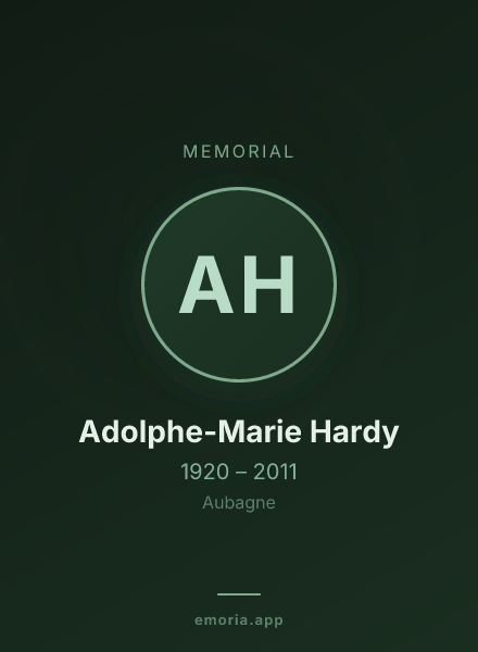 Memorial portrait of Adolphe-Marie Hardy