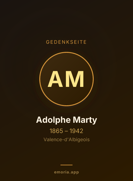 Gedenkportrait von Adolphe Marty