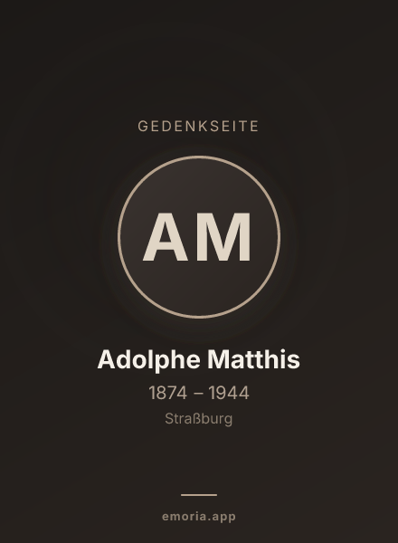 Gedenkportrait von Adolphe Matthis