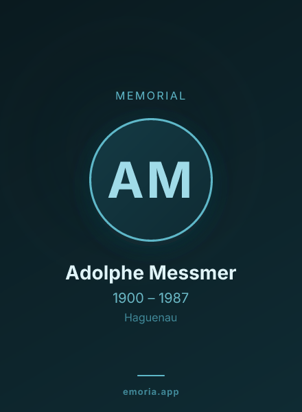 Memorial portrait of Adolphe Messmer