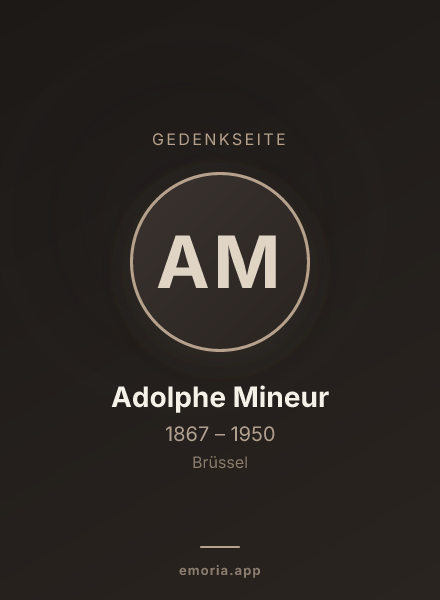 Gedenkportrait von Adolphe Mineur