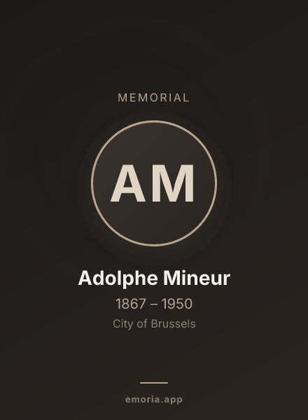Memorial portrait of Adolphe Mineur