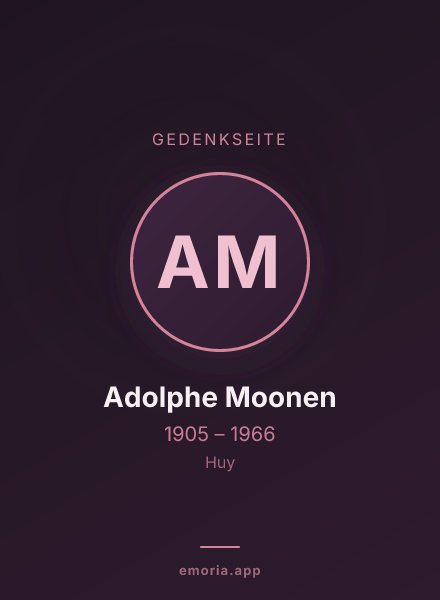 Gedenkportrait von Adolphe Moonen