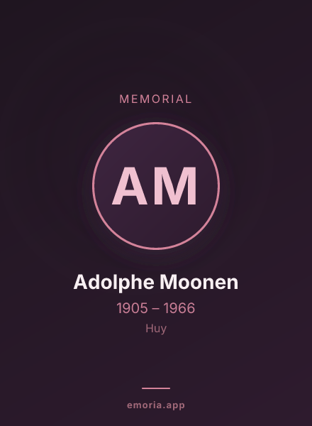Memorial portrait of Adolphe Moonen