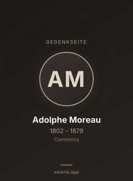 Gedenkportrait von Adolphe Moreau