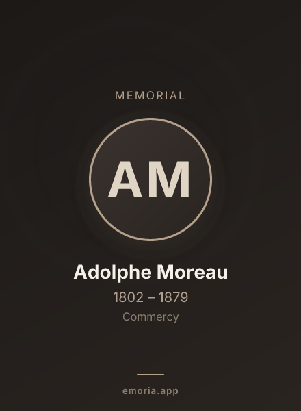 Memorial portrait of Adolphe Moreau