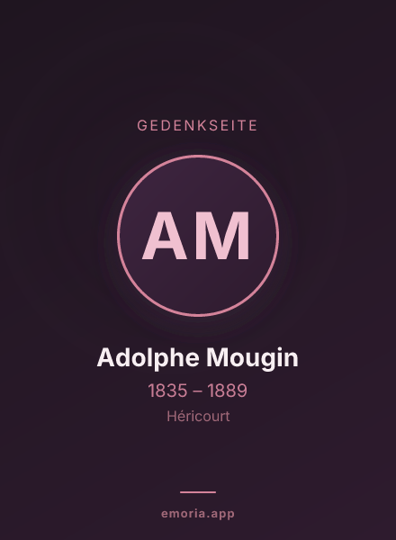 Gedenkportrait von Adolphe Mougin
