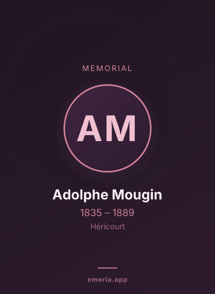 Memorial portrait of Adolphe Mougin
