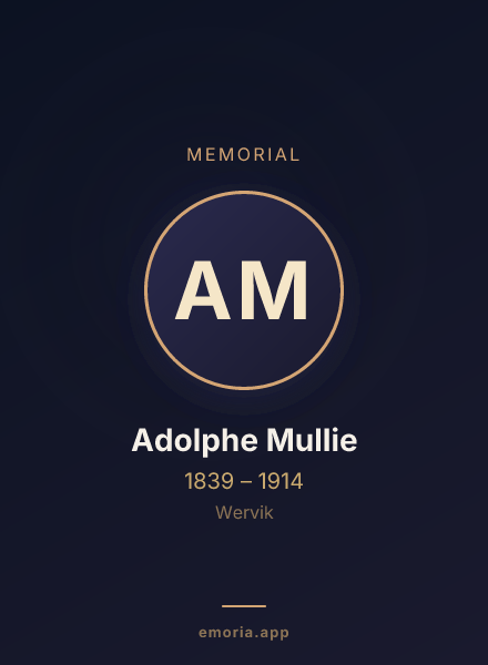 Memorial portrait of Adolphe Mullie