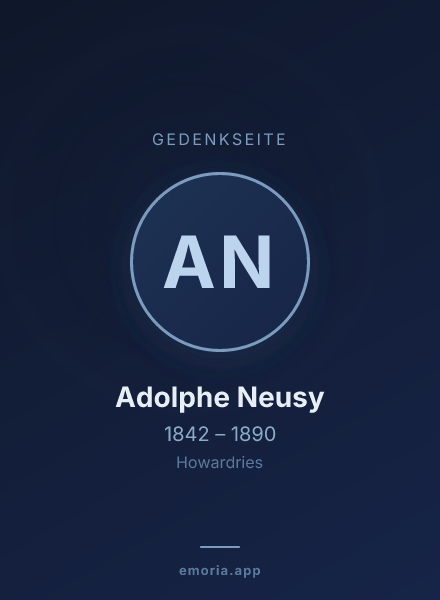 Gedenkportrait von Adolphe Neusy