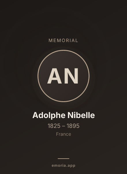 Memorial portrait of Adolphe Nibelle