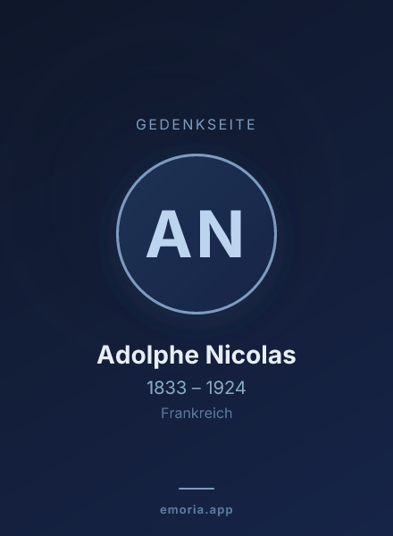 Gedenkportrait von Adolphe Nicolas