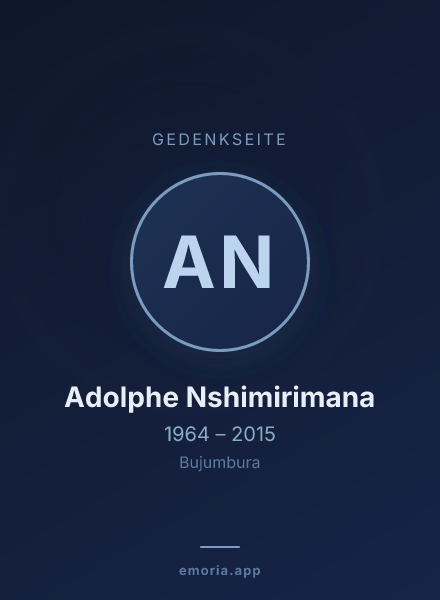 Gedenkportrait von Adolphe Nshimirimana