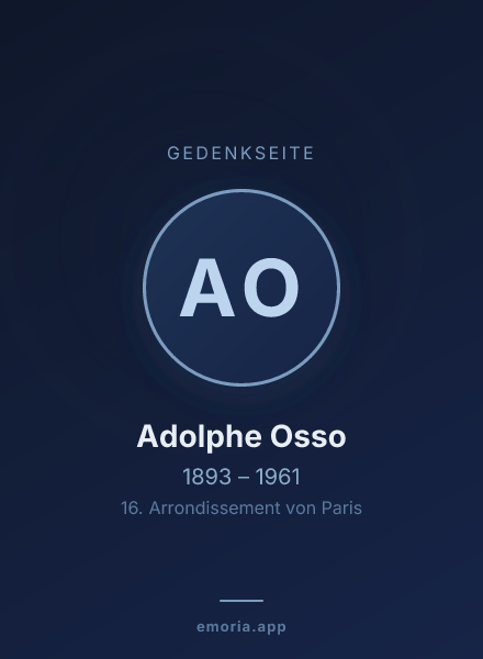 Gedenkportrait von Adolphe Osso