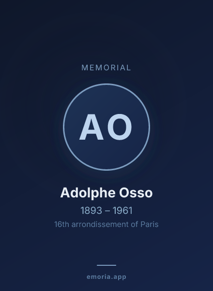 Memorial portrait of Adolphe Osso