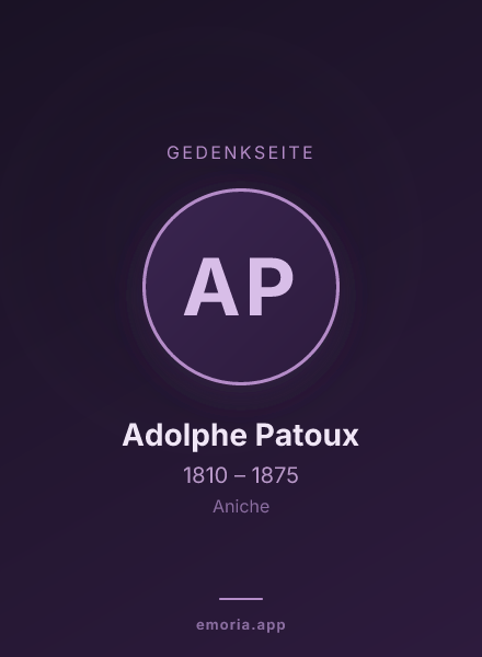 Gedenkportrait von Adolphe Patoux