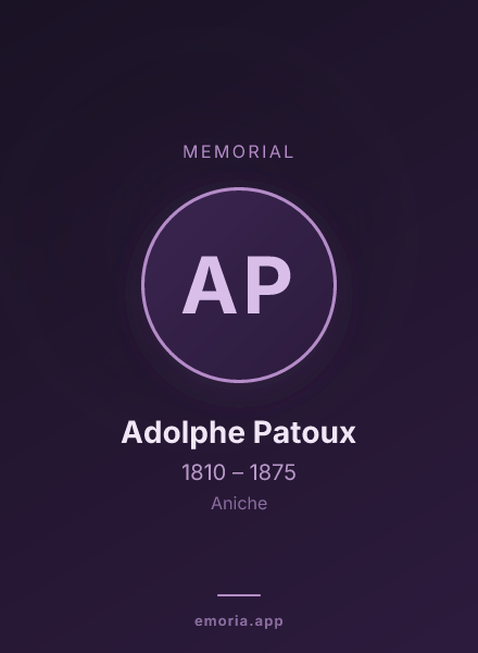 Memorial portrait of Adolphe Patoux