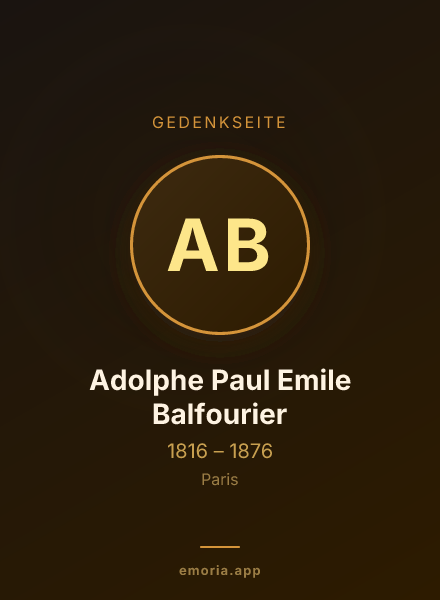 Gedenkportrait von Adolphe Paul Emile Balfourier