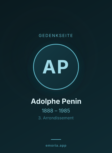 Gedenkportrait von Adolphe Penin
