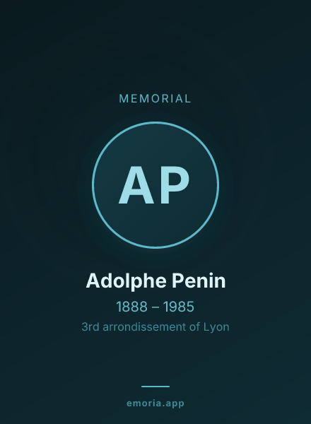 Memorial portrait of Adolphe Penin